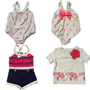 JANIE AND JACK Baby Girls Swimsuit 12 to 18 Months Bundle of 3